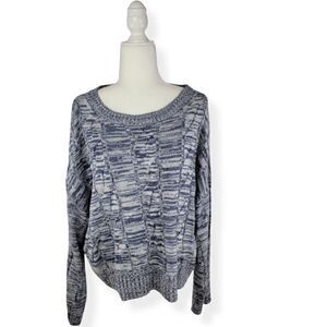 a.n.a Blue Multi knit crewneck sweater